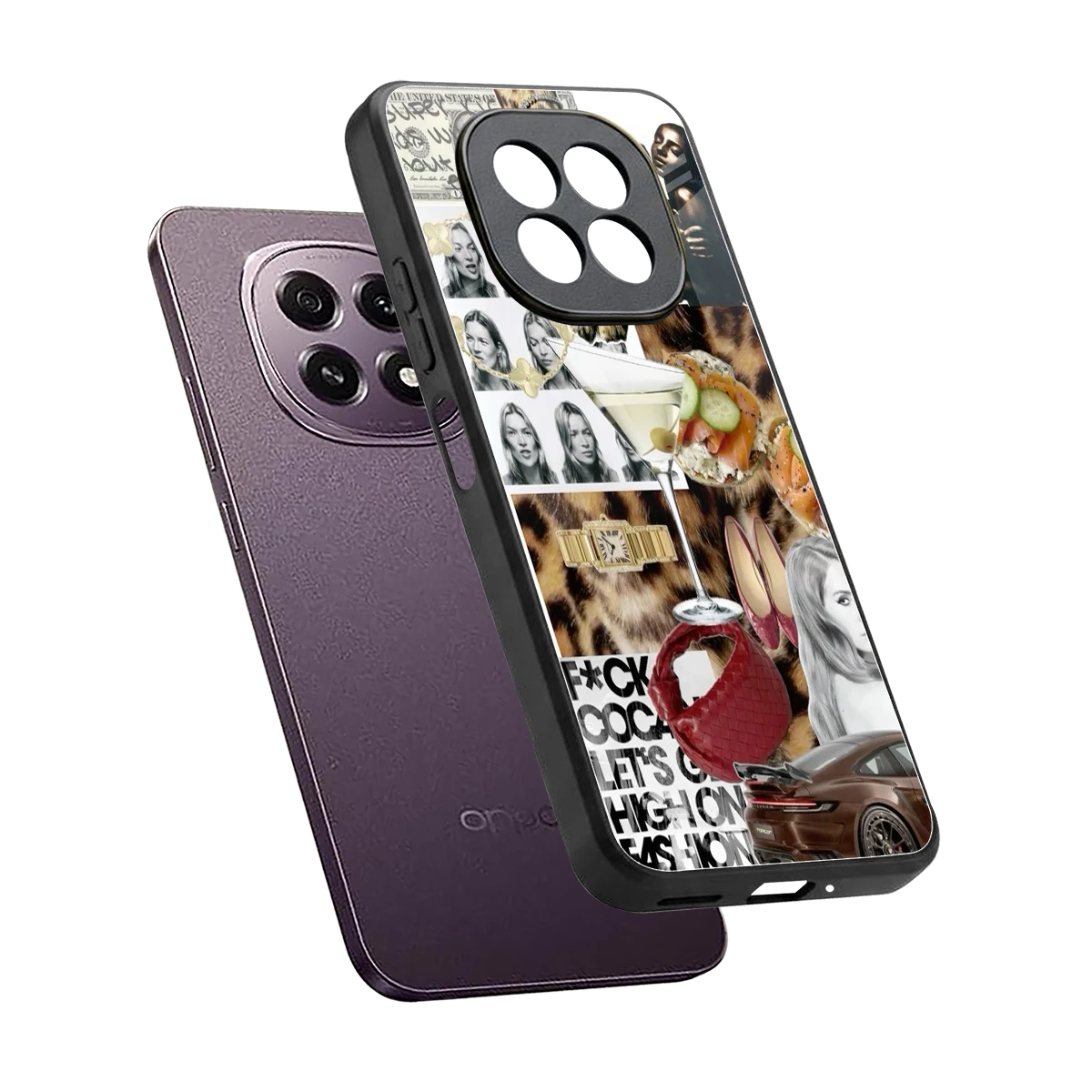 Old Money Mood sleek oppo f29 5g cover with tempered glass back and TPU edges
