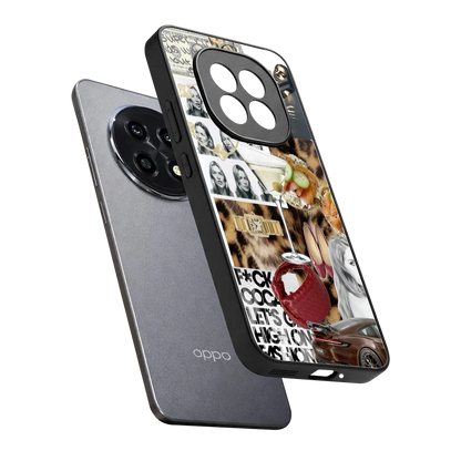 Old Money Mood sleek oppo f29 pro 5g cover with tempered glass back and TPU edges