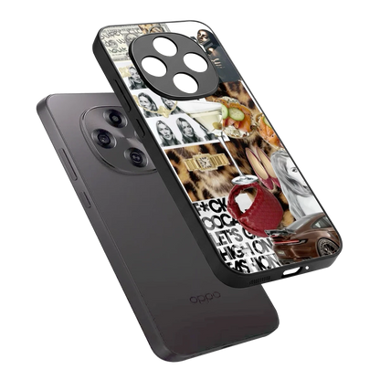 Old Money Mood sleek oppo f31 pro 5g cover with tempered glass back and TPU edges