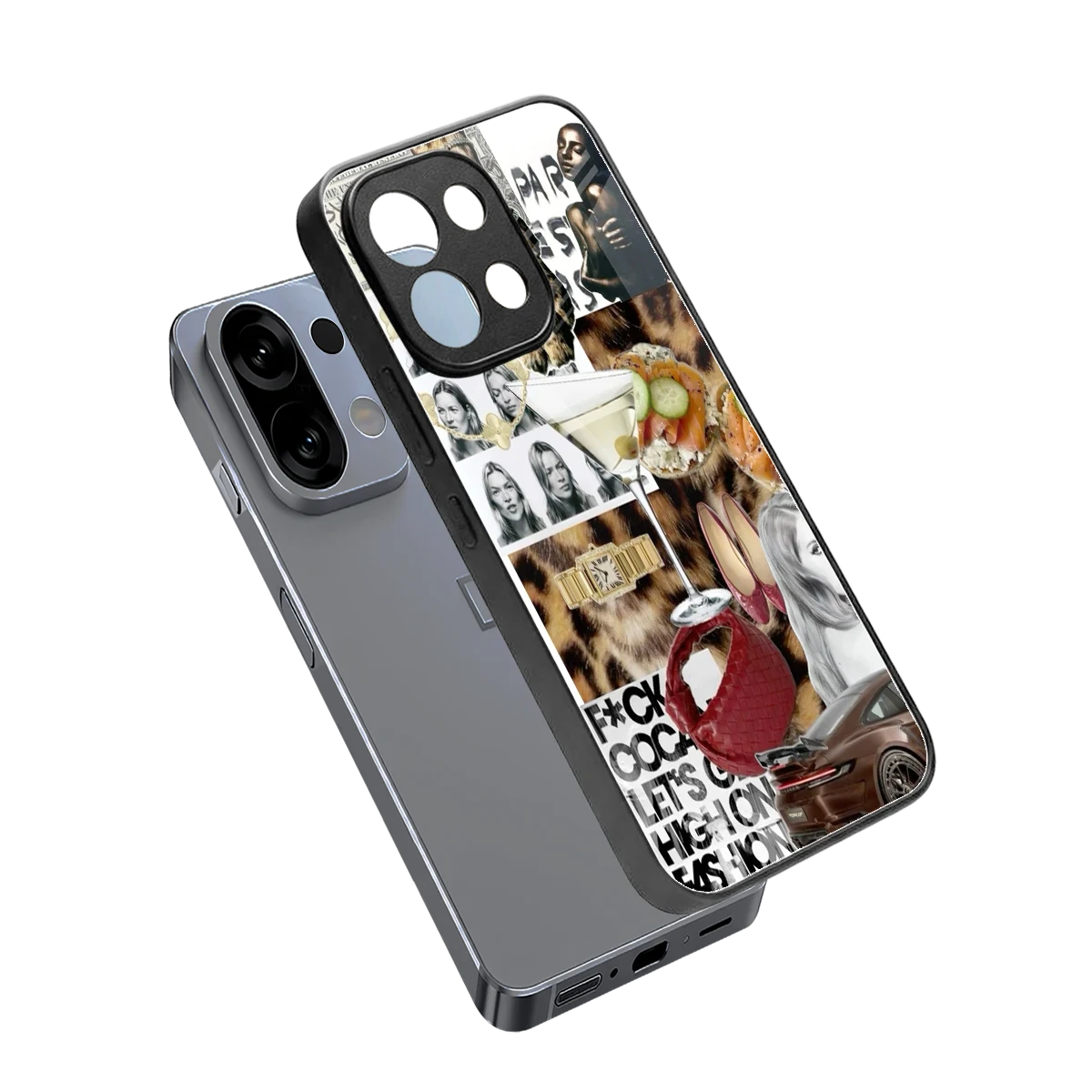 Old Money Mood sleek oppo k13 5g cover with tempered glass back and TPU edges