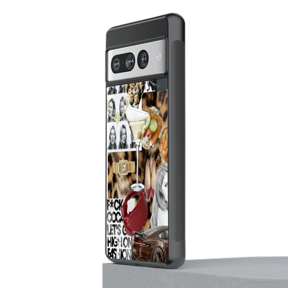 Old Money Mood stylish phone case for google pixel 7 pro | glossy glass and slim fit
