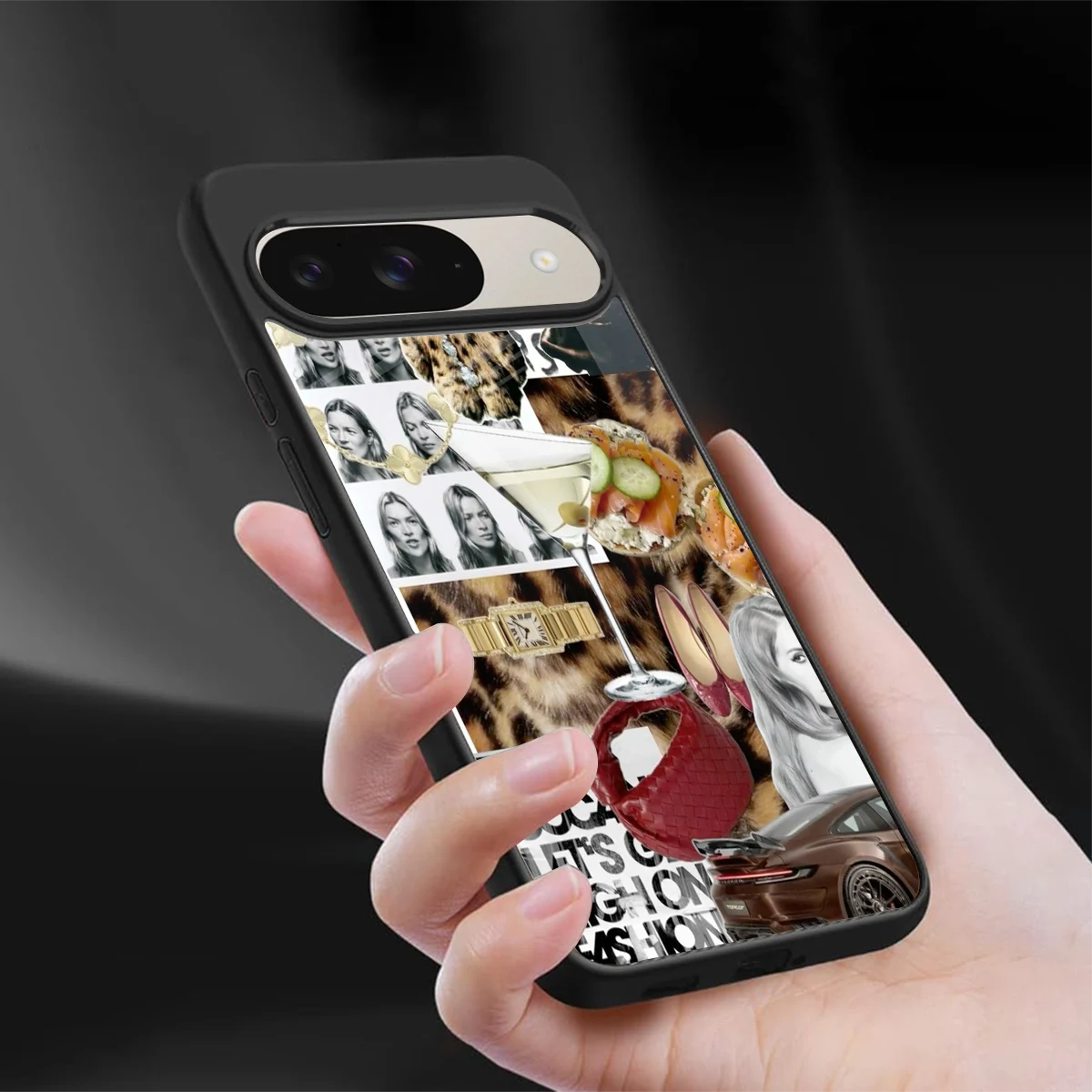 Old Money Mood sleek google pixel 9 cover with tempered glass back and TPU edges