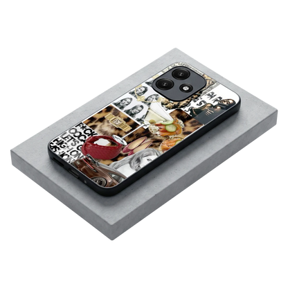 Old Money Mood stylish phone case for redmi 12 5g | glossy glass and slim fit
