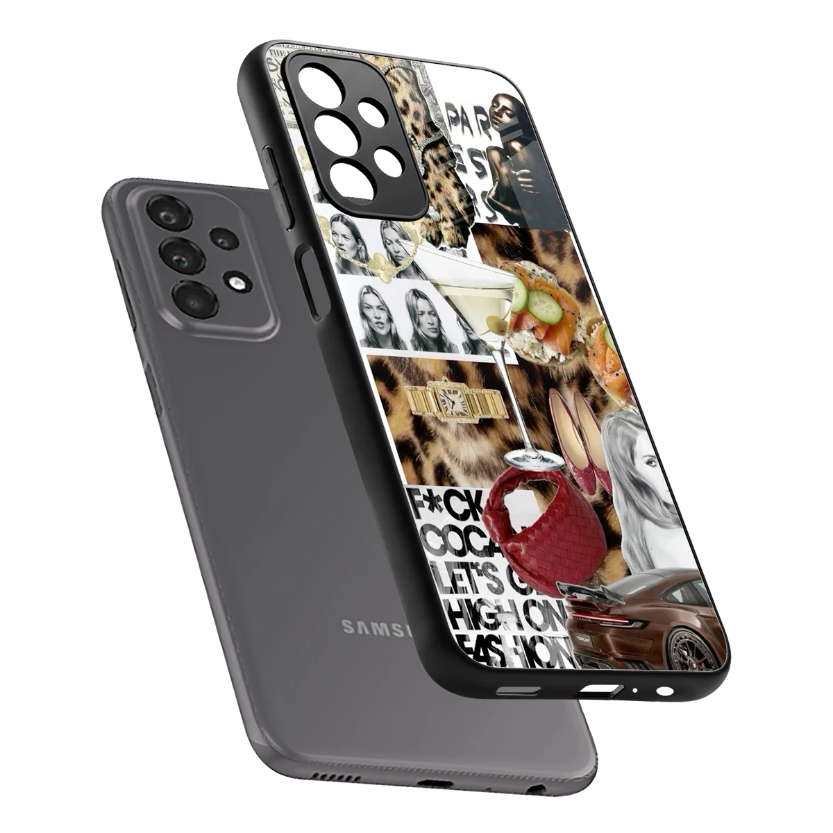 Old Money Mood sleek samsung galaxy a23 cover with tempered glass back and TPU edges