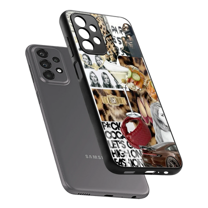 Old Money Mood sleek samsung galaxy a23 cover with tempered glass back and TPU edges