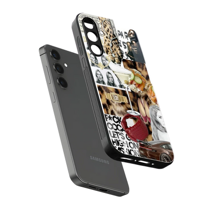 Old Money Mood sleek samsung galaxy m35 5g cover with tempered glass back and TPU edges