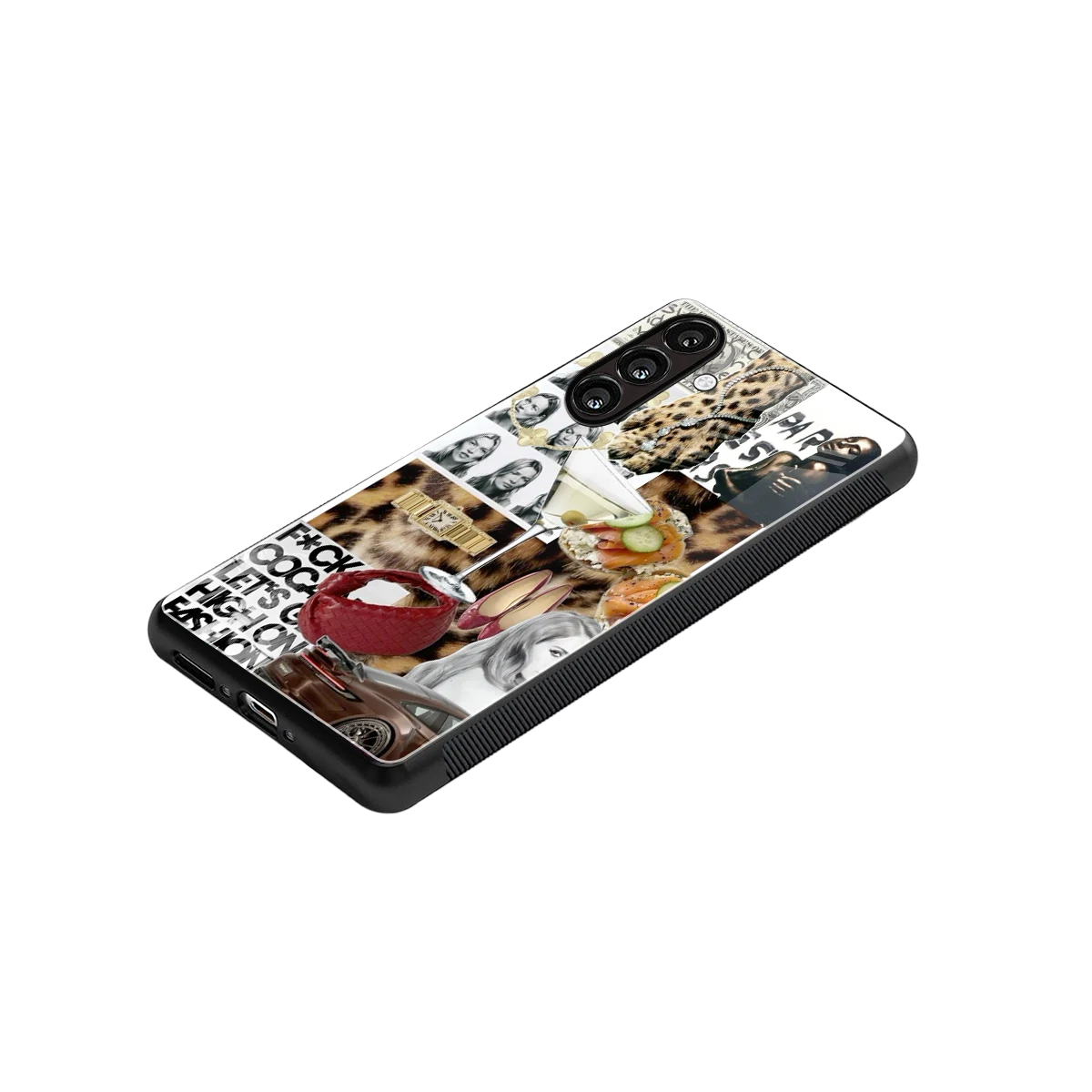 Old Money Mood stylish phone case for samsung galaxy a55 5g | glossy glass and slim fit