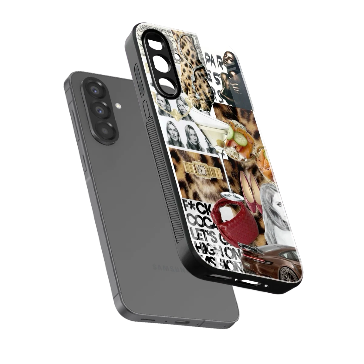 Old Money Mood sleek samsung galaxy a37 5g cover with tempered glass back and TPU edges