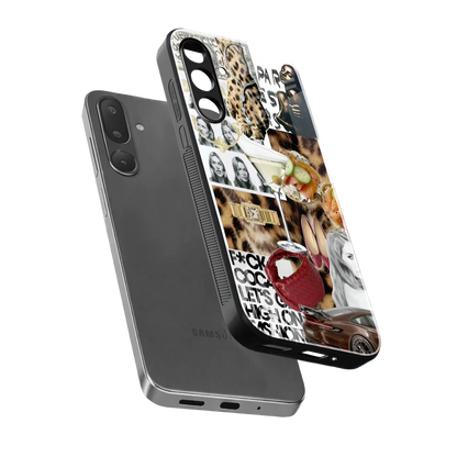 Old Money Mood sleek samsung galaxy m36 5g cover with tempered glass back and TPU edges