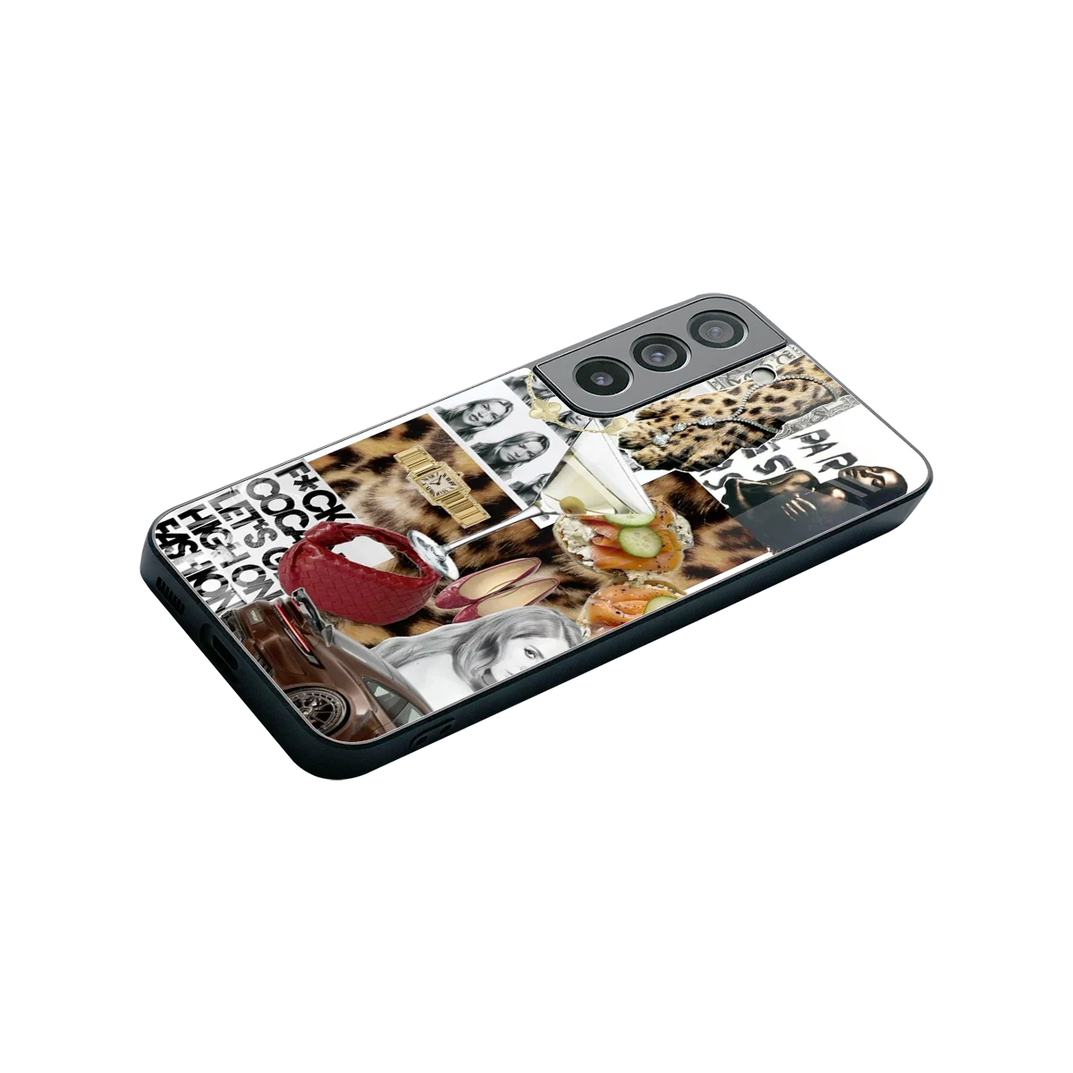 Old Money Mood stylish phone case for samsung galaxy s22 | glossy glass and slim fit