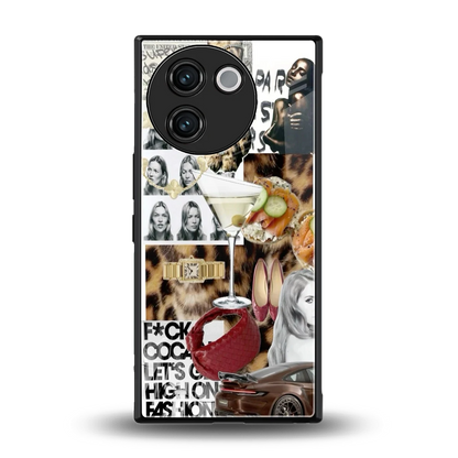 Old Money Mood back phone cover | glass case for vivo v30e