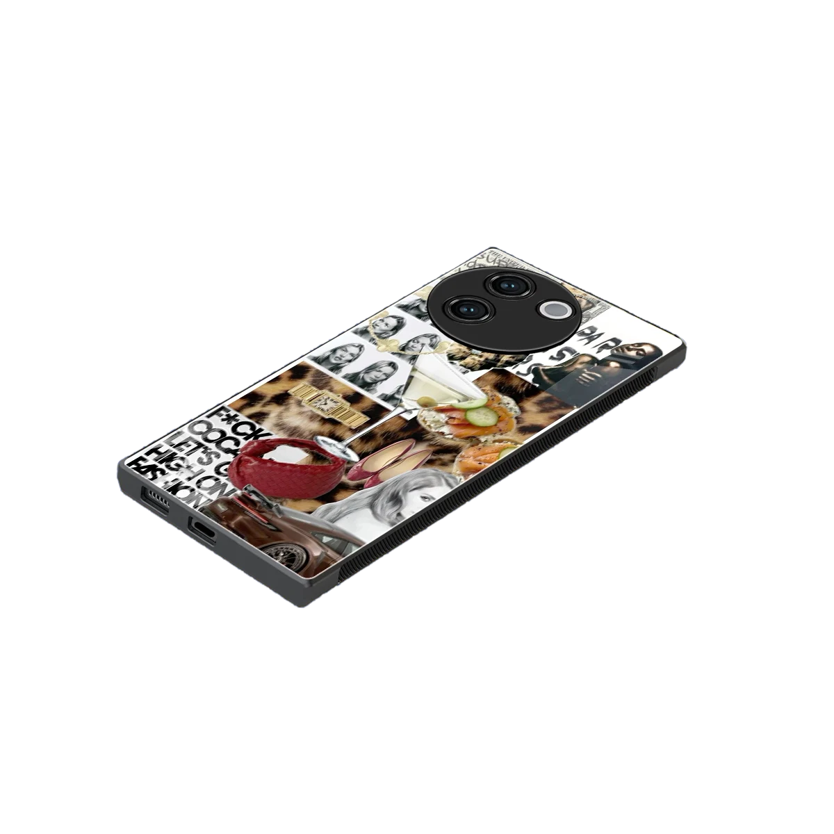 Old Money Mood stylish phone case for vivo v30e | glossy glass and slim fit