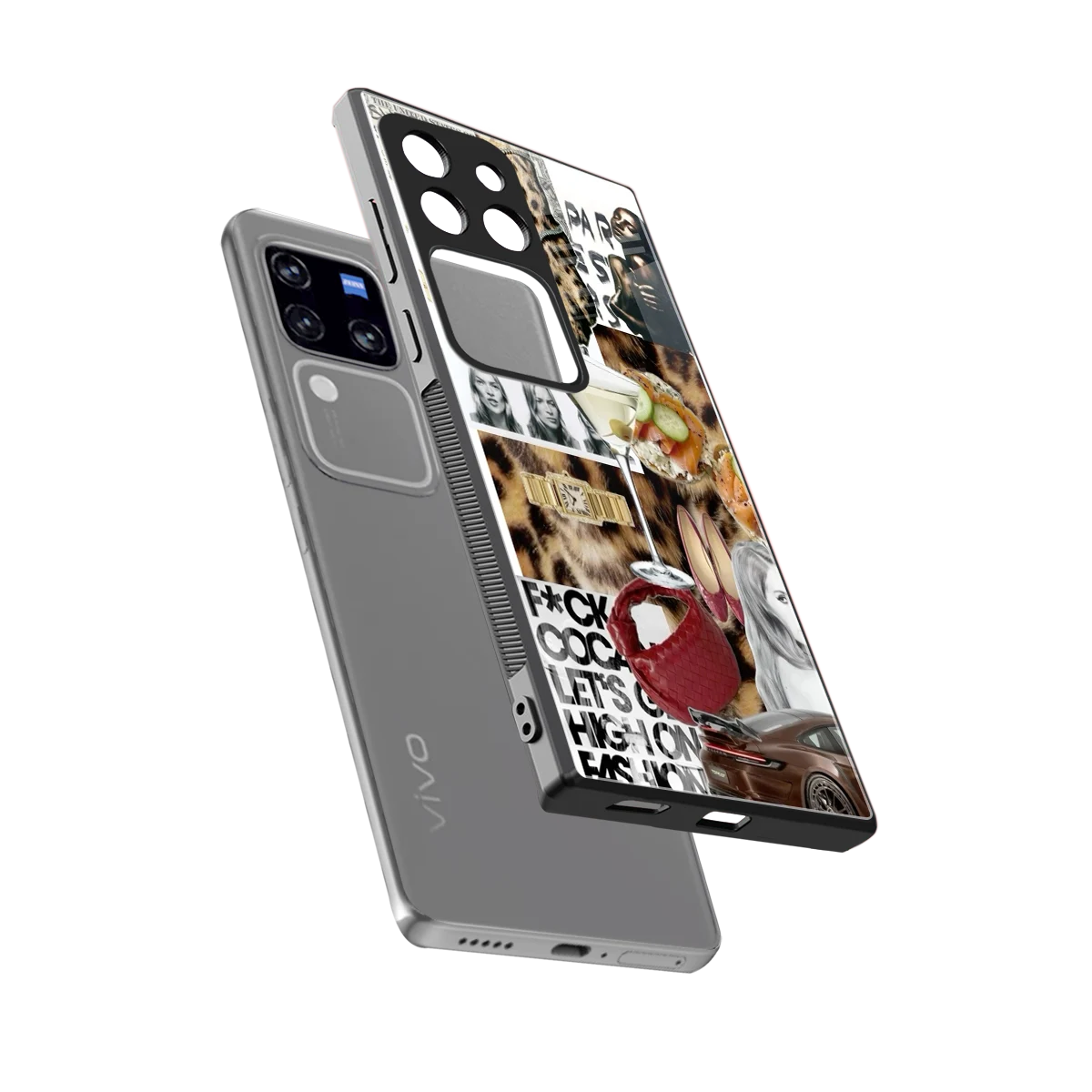Old Money Mood sleekvivo v30 pro cover with tempered glass back and TPU edges