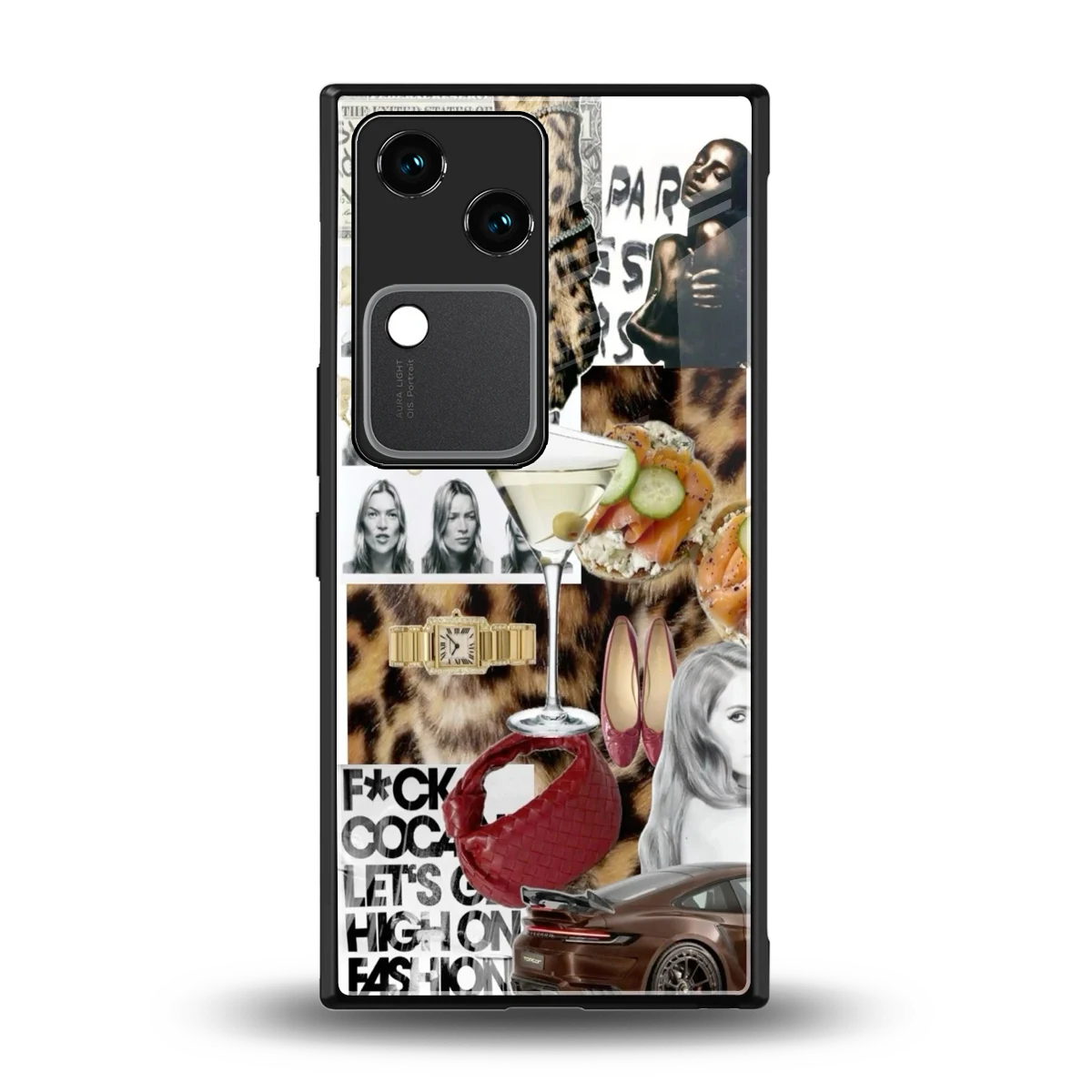 Old Money Mood back phone cover | glass case for vivo v30