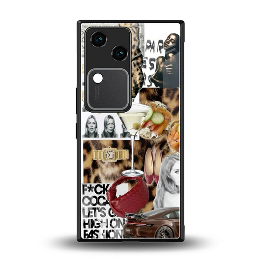Old Money Mood back phone cover | glass case for vivo v30