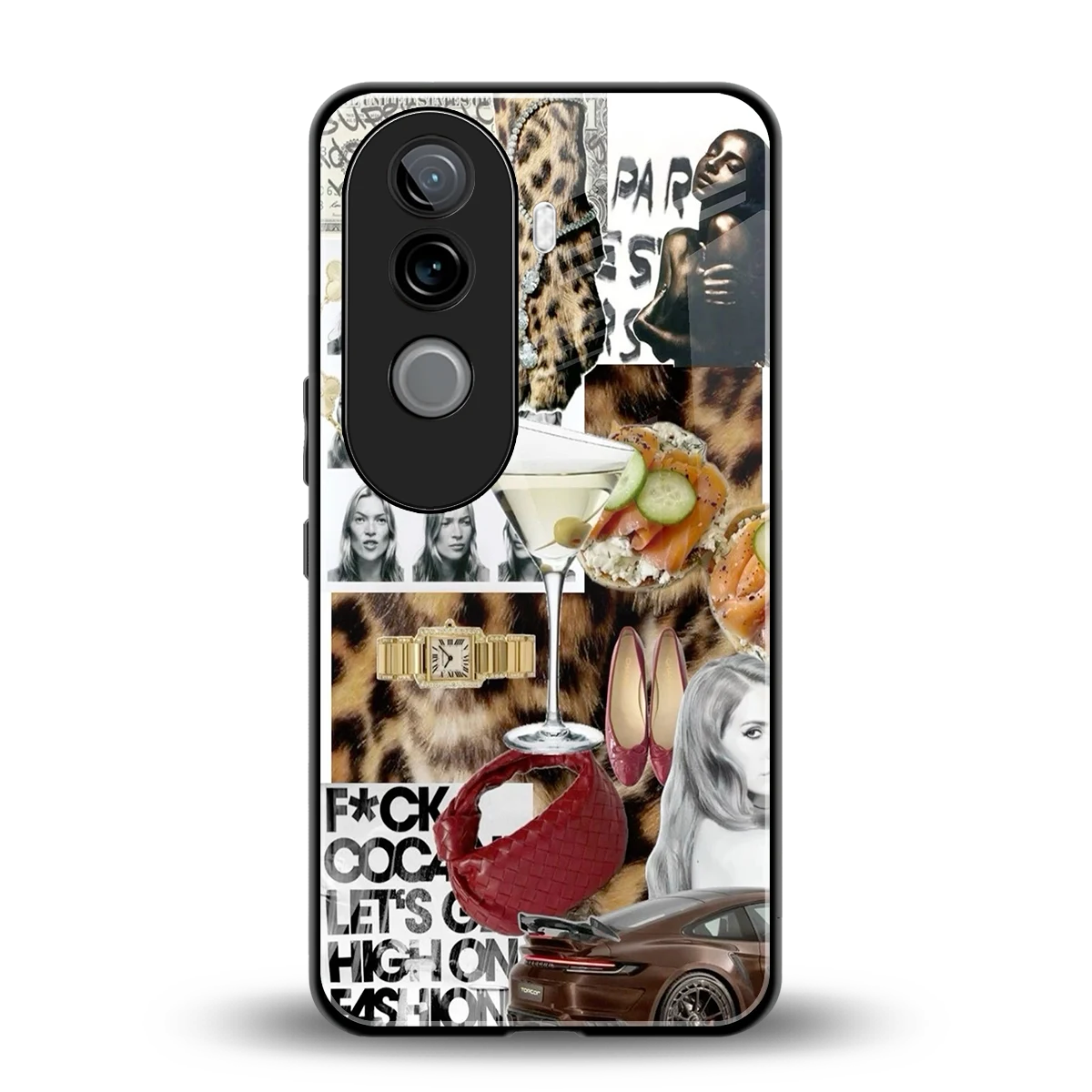 Old Money Mood back phone cover | glass case for vivo v40e