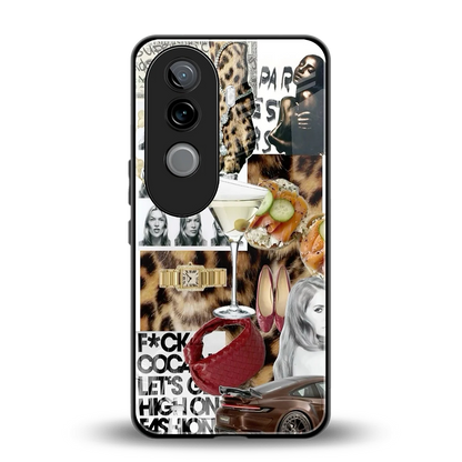 Old Money Mood back phone cover | glass case for vivo v40e