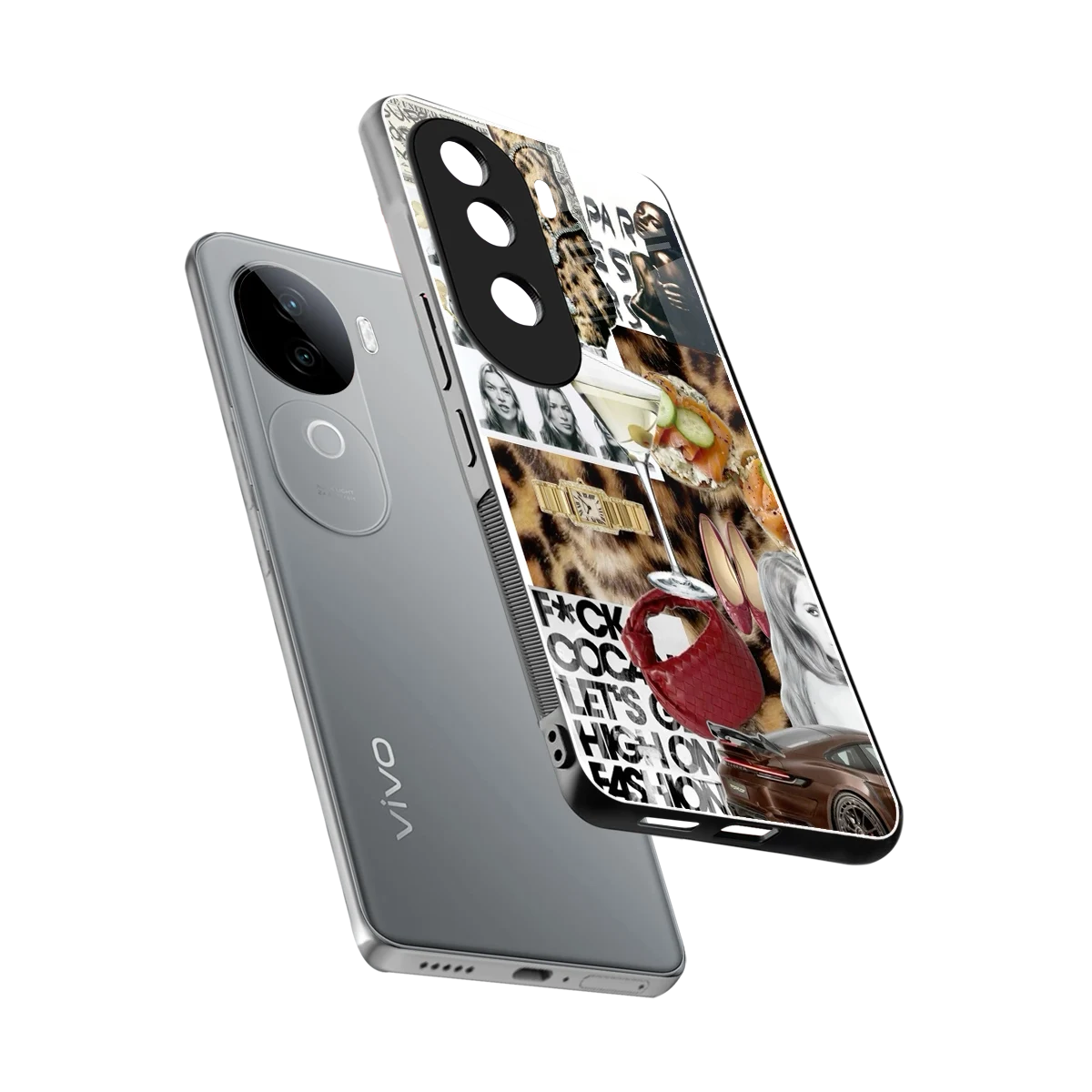 Old Money Mood sleek vivo v40e cover with tempered glass back and TPU edges