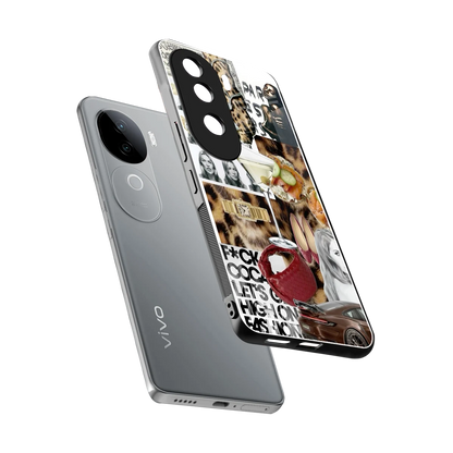 Old Money Mood sleek vivo v40e cover with tempered glass back and TPU edges