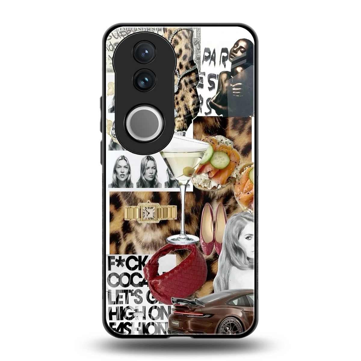 Old Money Mood back phone cover | glass case for vivo v50