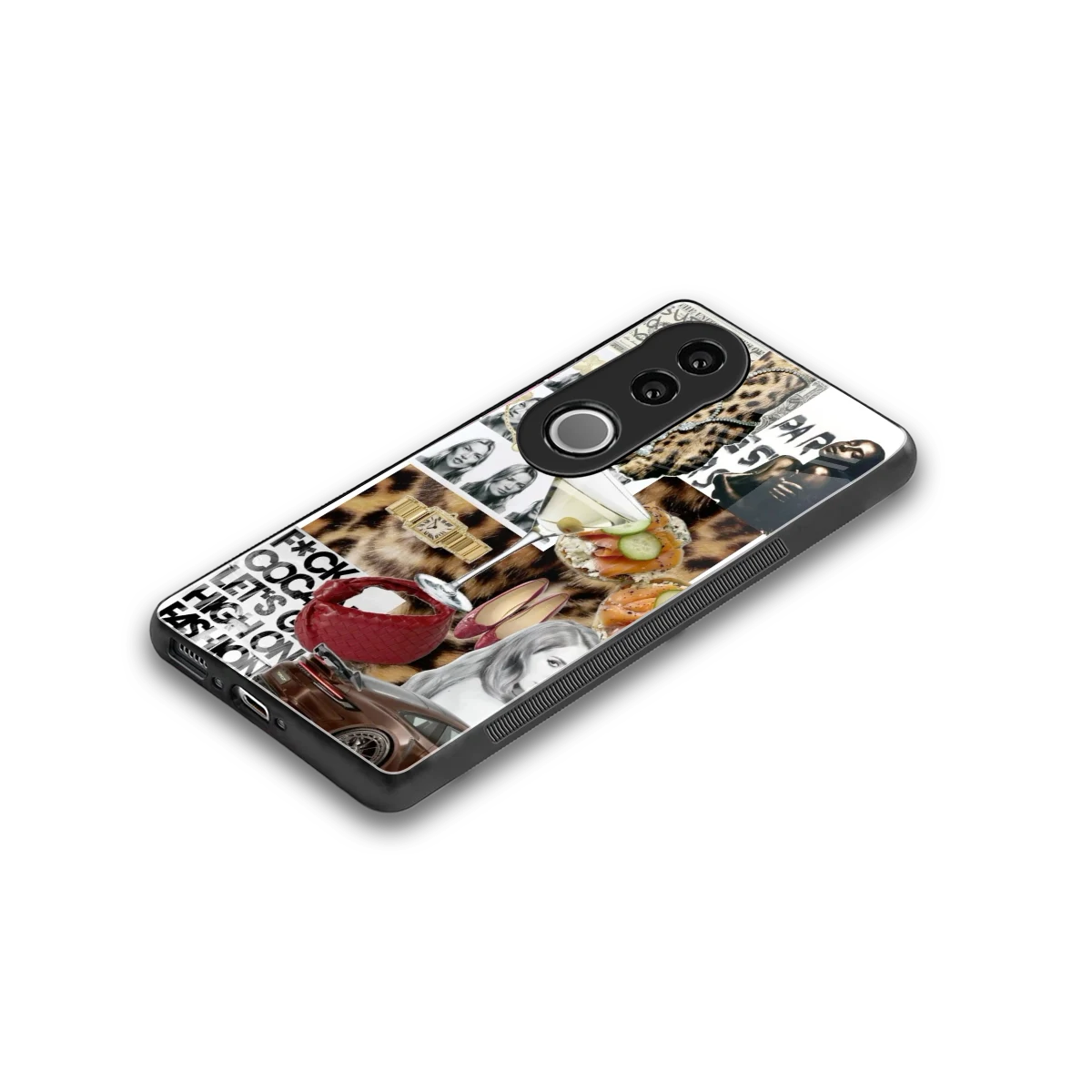 Old Money Mood stylish phone case for vivo v50 | glossy glass and slim fit