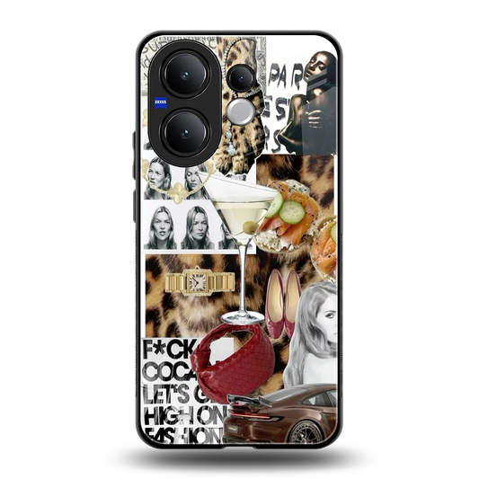 Old Money Mood back phone cover | glass case for vivo v60