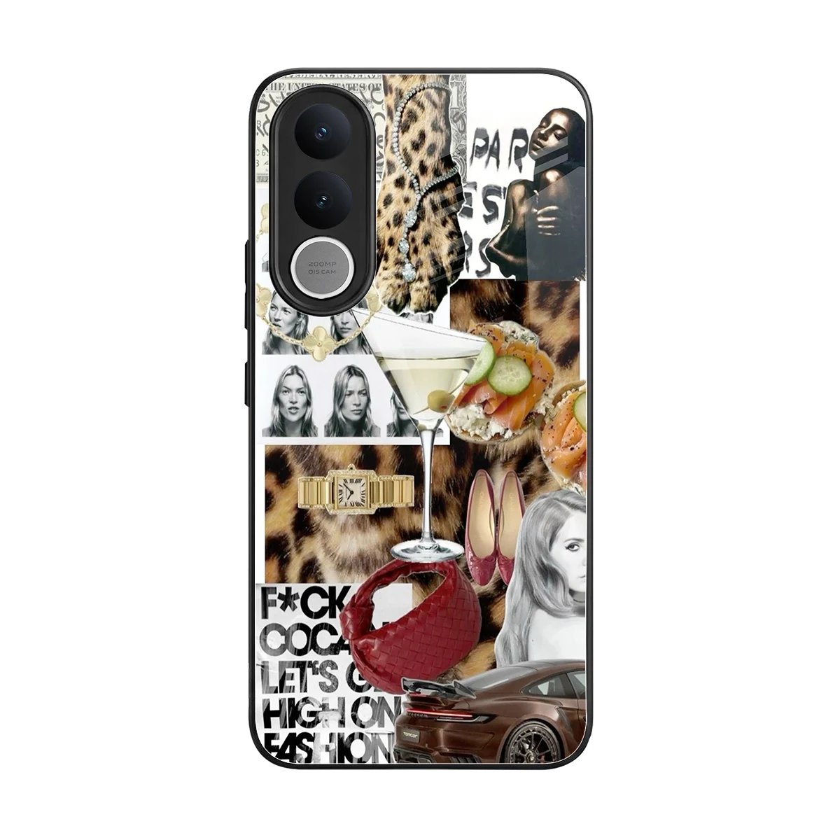 Old Money Mood back phone cover | glass case for vivo v70 fe