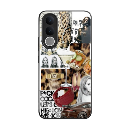 Old Money Mood back phone cover | glass case for vivo v70 fe