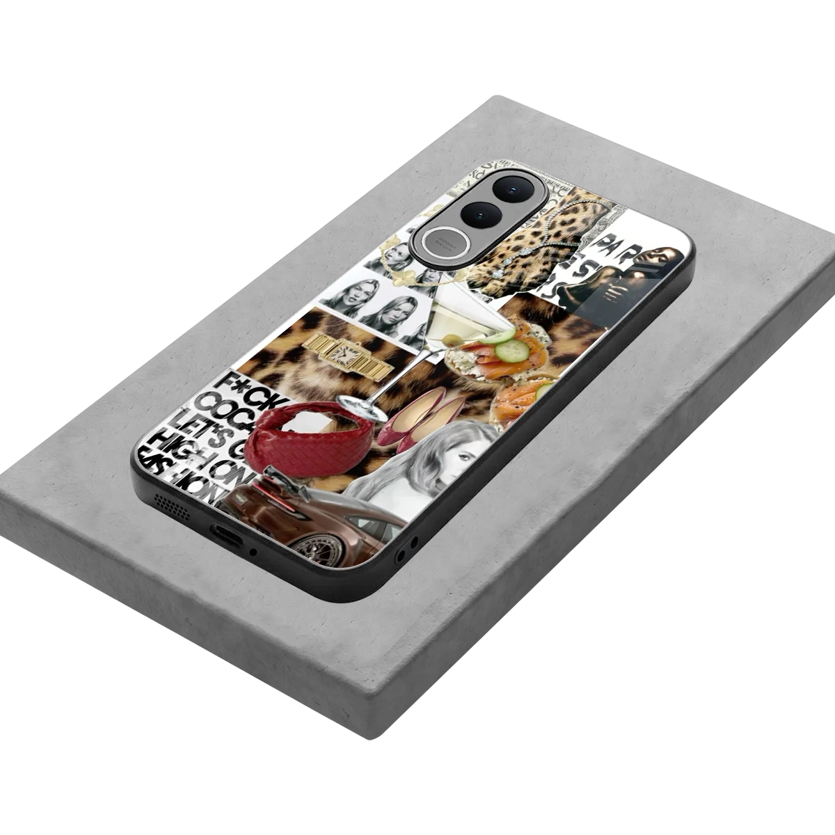 Old Money Mood stylish phone case for vivo v70 fe | glossy glass and slim fit
