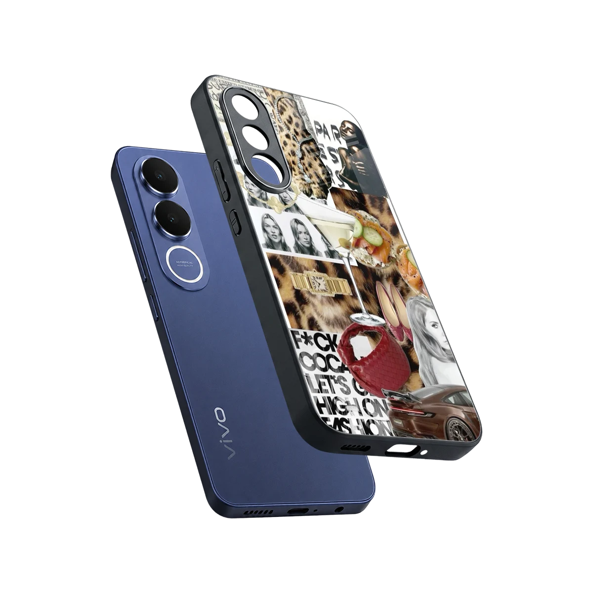 Old Money Mood sleek vivo v70 fe cover with tempered glass back and TPU edges