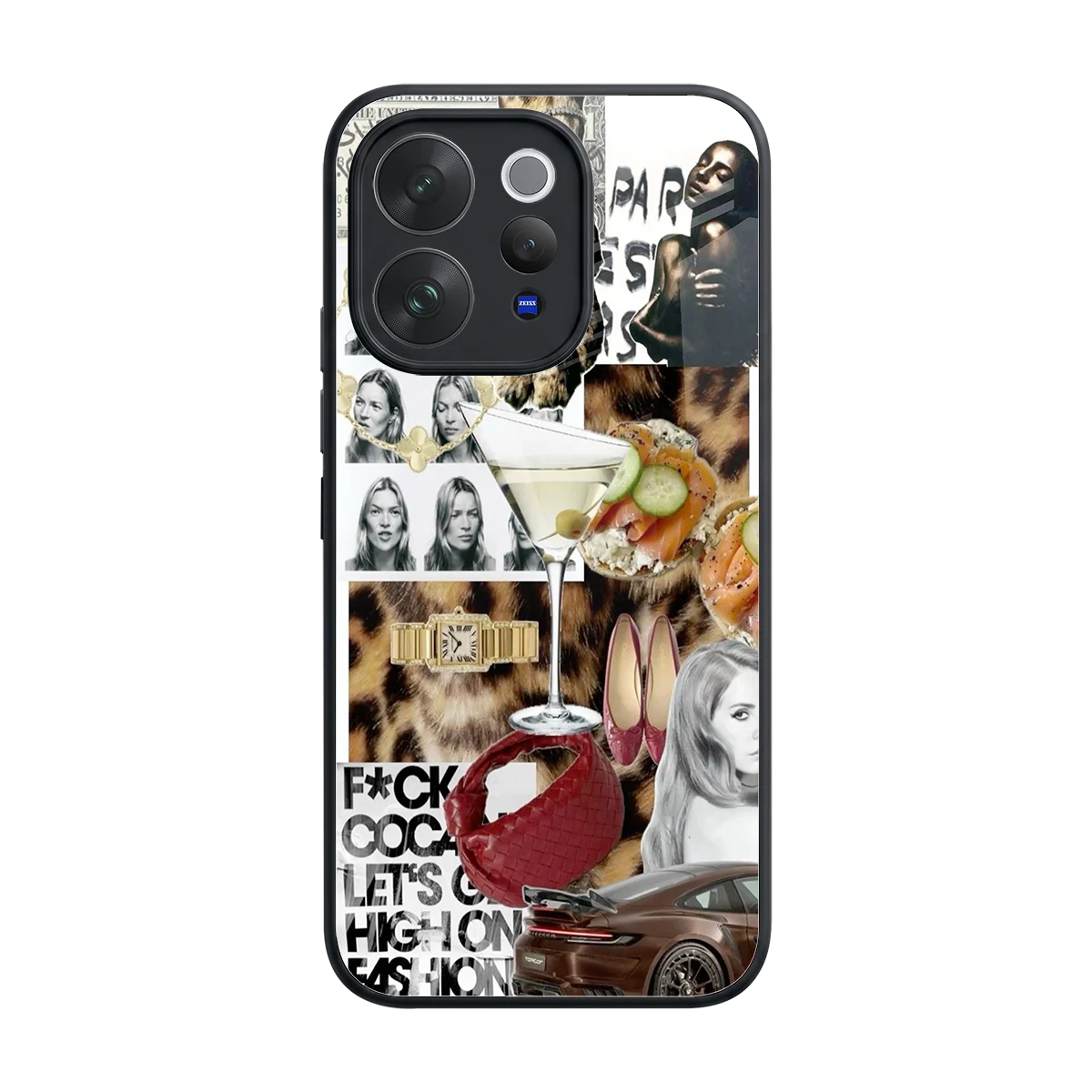 Old Money Mood back phone cover | glass case for vivo v70