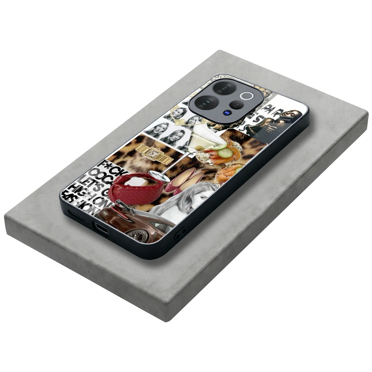 Old Money Mood stylish phone case for vivo v70 | glossy glass and slim fit