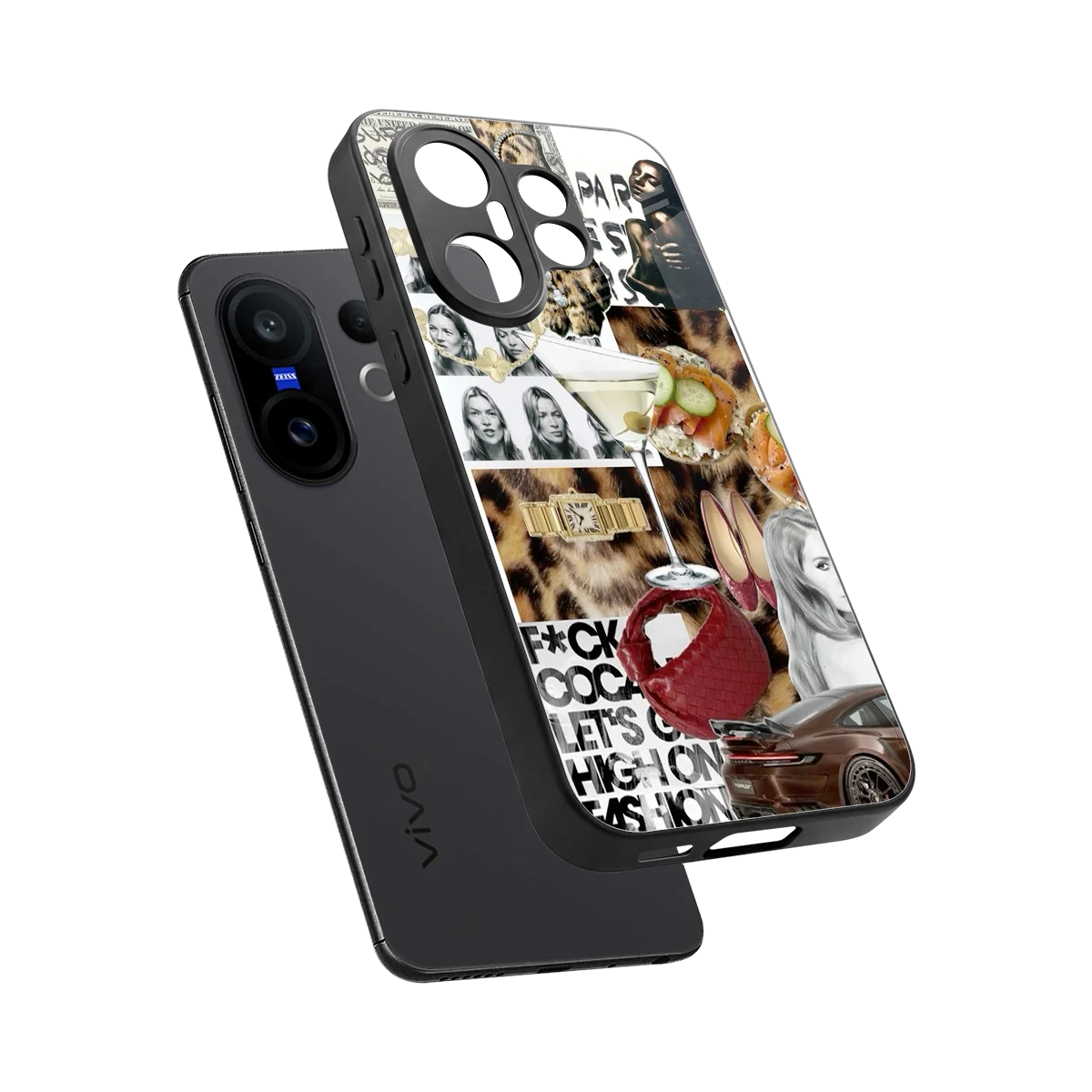 Old Money Mood sleek vivo x200 fe cover with tempered glass back and TPU edges