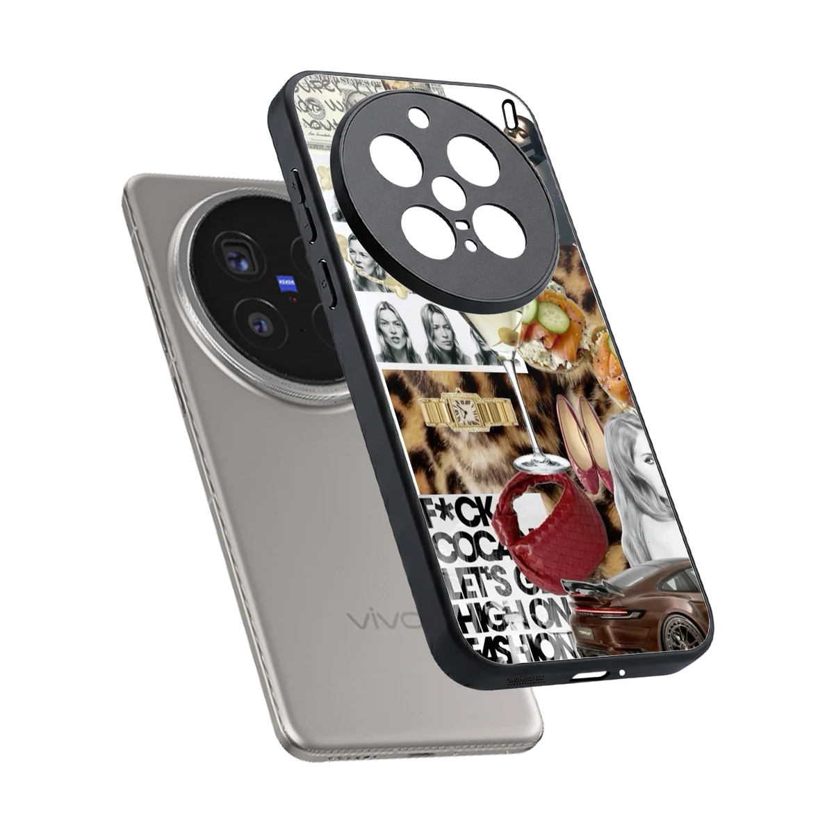 Old Money Mood sleek vivo x200 pro cover with tempered glass back and TPU edges