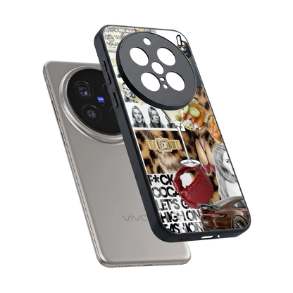 Old Money Mood sleek vivo x200 pro cover with tempered glass back and TPU edges