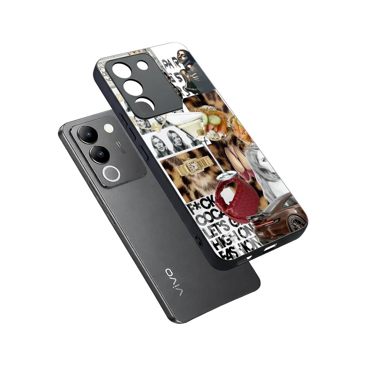 Old Money Mood sleek vivo y200 5g cover with tempered glass back and TPU edges