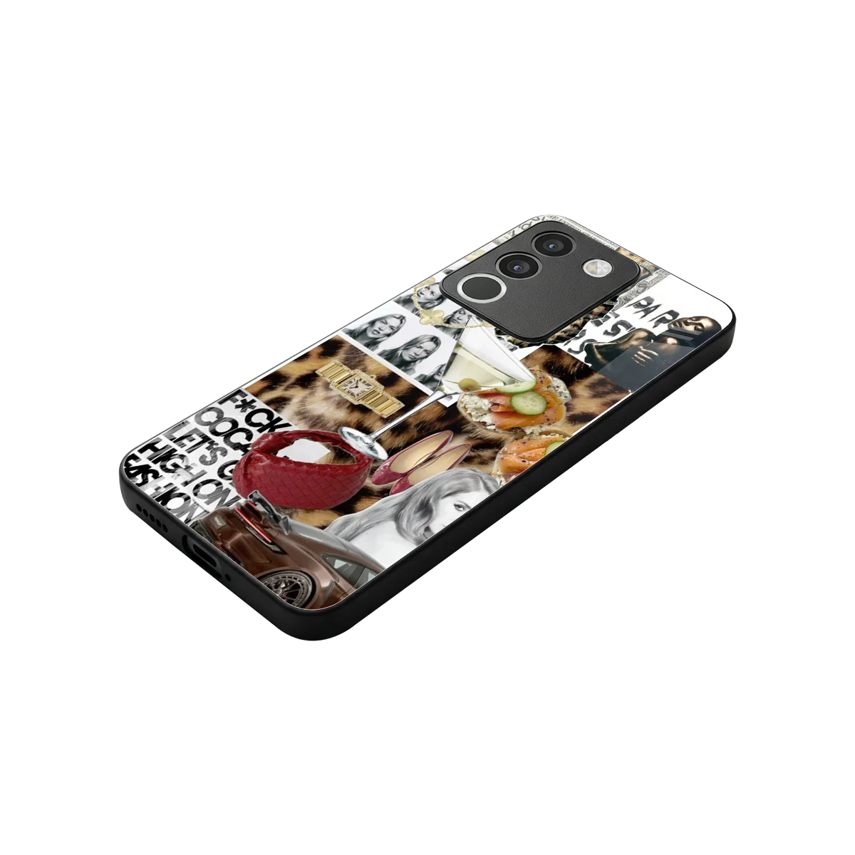 Old Money Mood stylish phone case for vivo y200 5g | glossy glass and slim fit