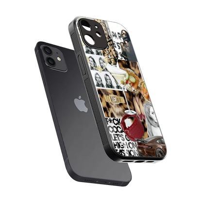 Old Money Mood sleek iphone 12 cover with tempered glass back and TPU edges