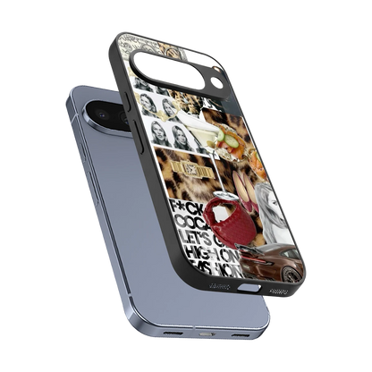 Old Money Mood sleek google pixel 10 cover with tempered glass back and TPU edges