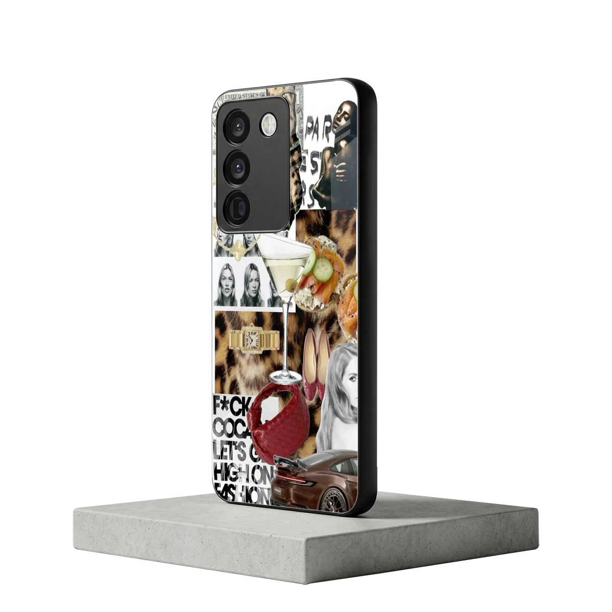 Old Money Mood vivo y200 5g mobile cover | shockproof glass phone case