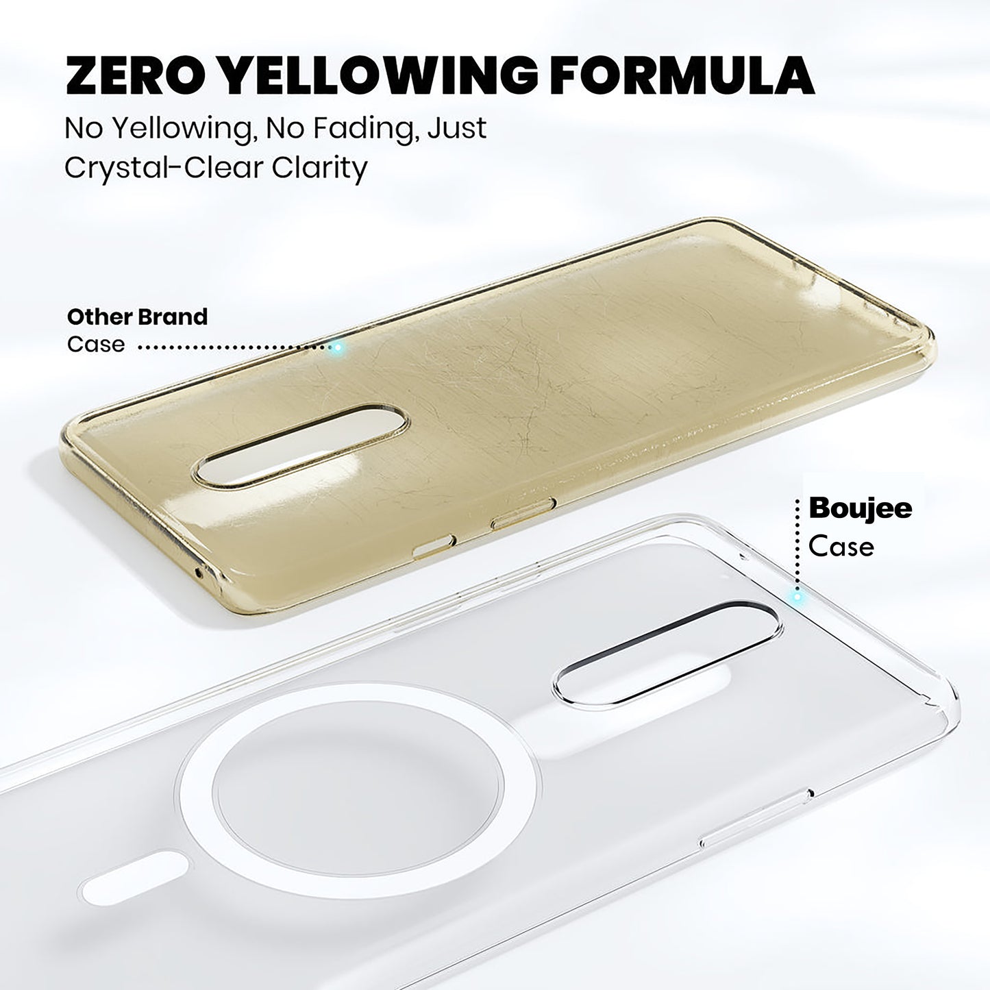 Anti Yellow Magsafe Clear Case for OnePlus 7