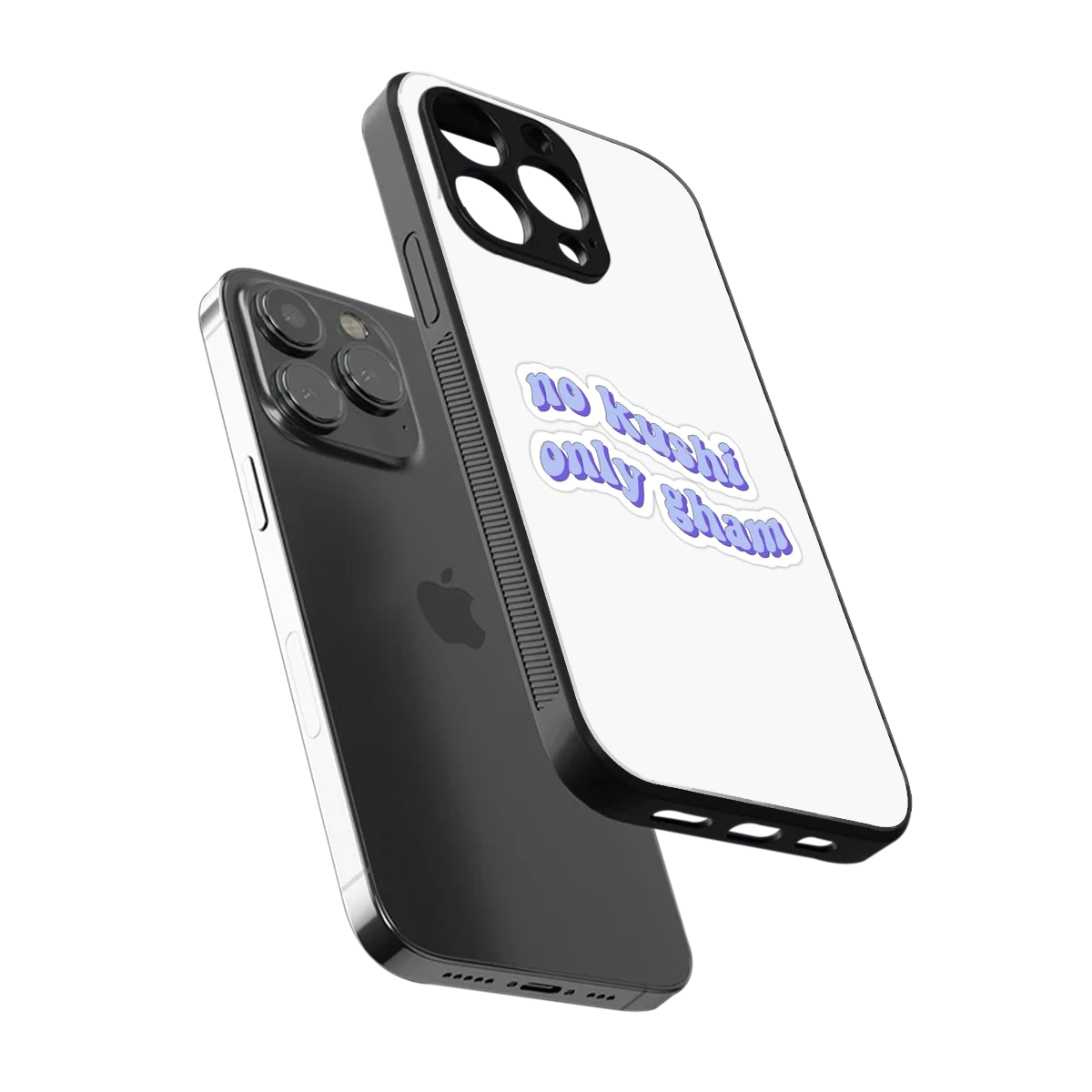 Only Gham sleek iphone 13 pro cover with tempered glass back and TPU edges