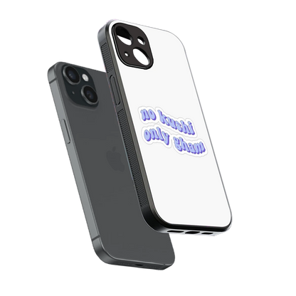 Only Gham sleek iphone 13 cover with tempered glass back and TPU edges