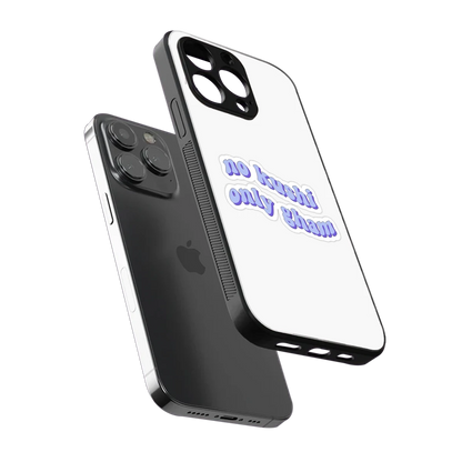 Only Gham sleek iphone 15 pro max cover with tempered glass back and TPU edges