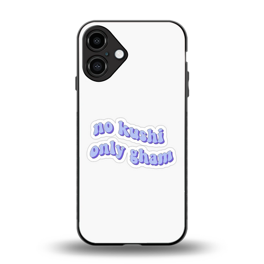 Only Gham back phone cover | glass case for iphone 16 plus