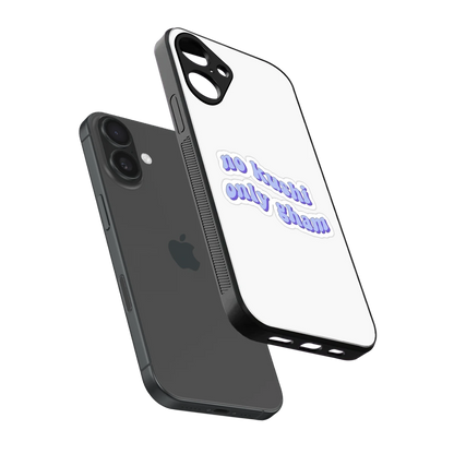Only Gham sleek iphone 16 plus cover with tempered glass back and TPU edges