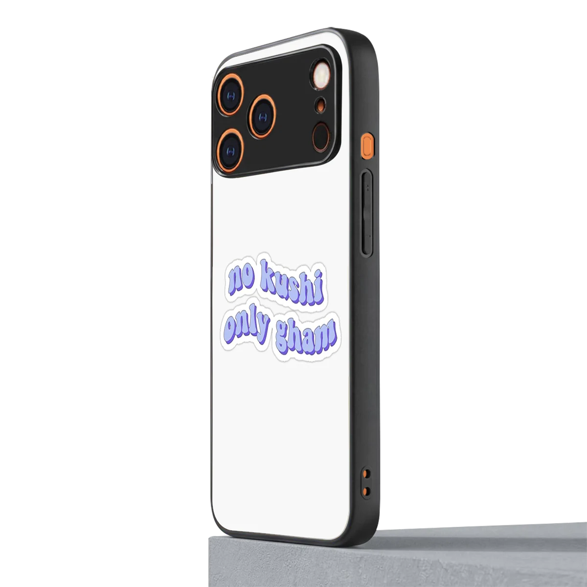 Only Gham iphone 17 pro max mobile cover | shockproof glass phone case
