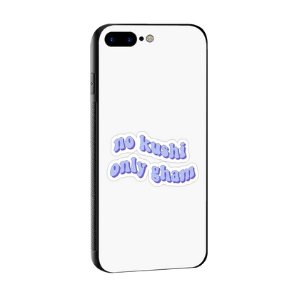 Only Gham sleek iphone 8 plus cover with tempered glass back and TPU edges