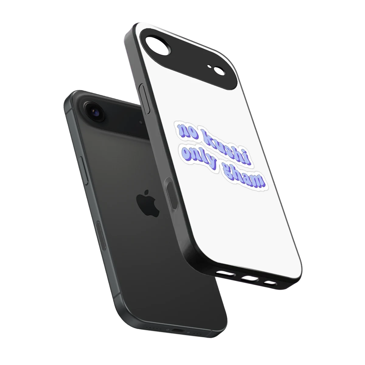 Only Gham sleek iphone air cover with tempered glass back and TPU edges