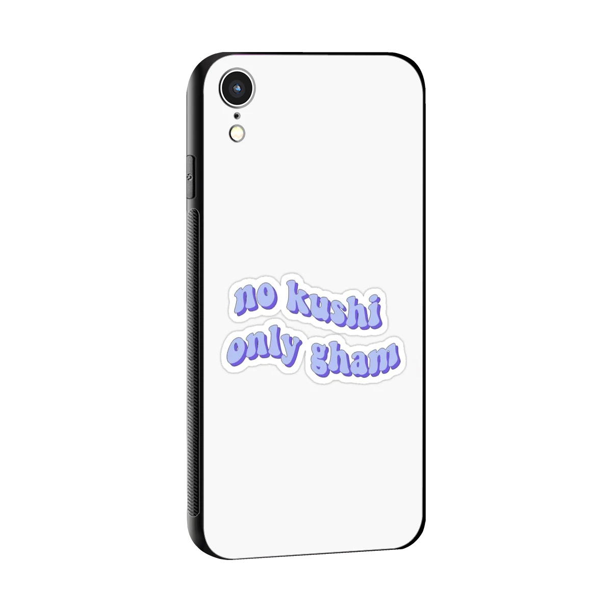 Only Gham sleek iphone xr cover with tempered glass back and TPU edges